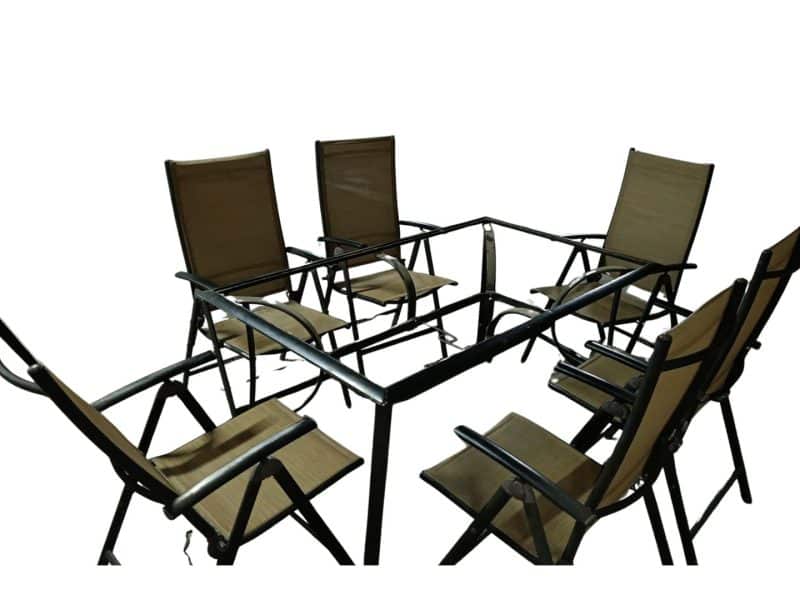 Mesa de vidrio + 6 sillas